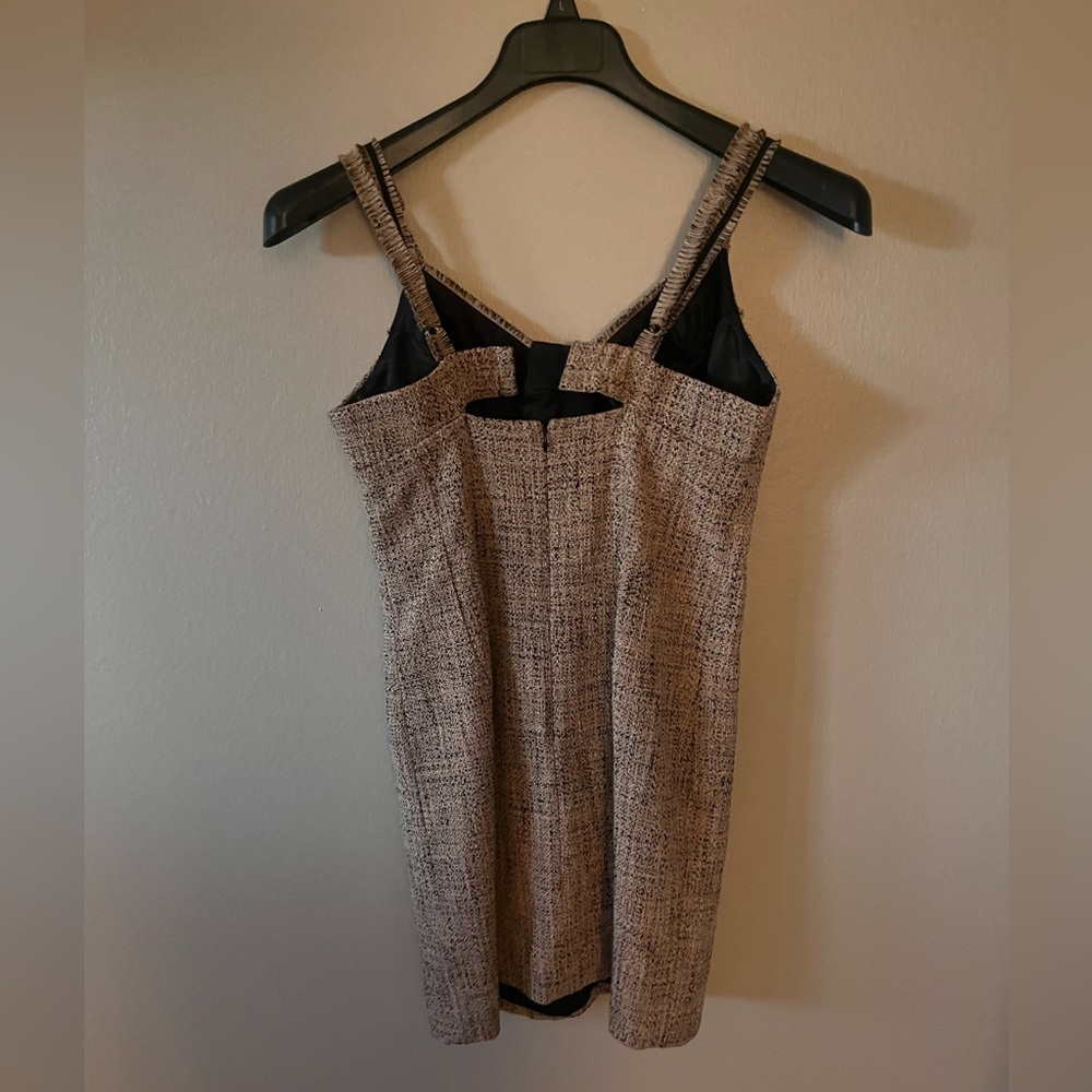 Sandro Soane tweed sleeveless mini dress with bow Size 38 - Picture 6 of 11